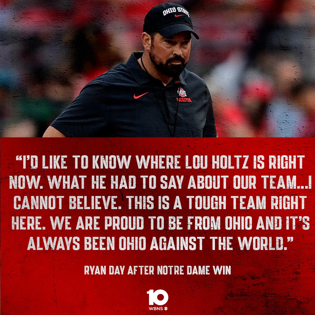 Head coach Ryan Day did not hold back when he was asked about Ohio State's performance during its 17-14 win over Notre Dame. | bit.ly/3ENP4Q3