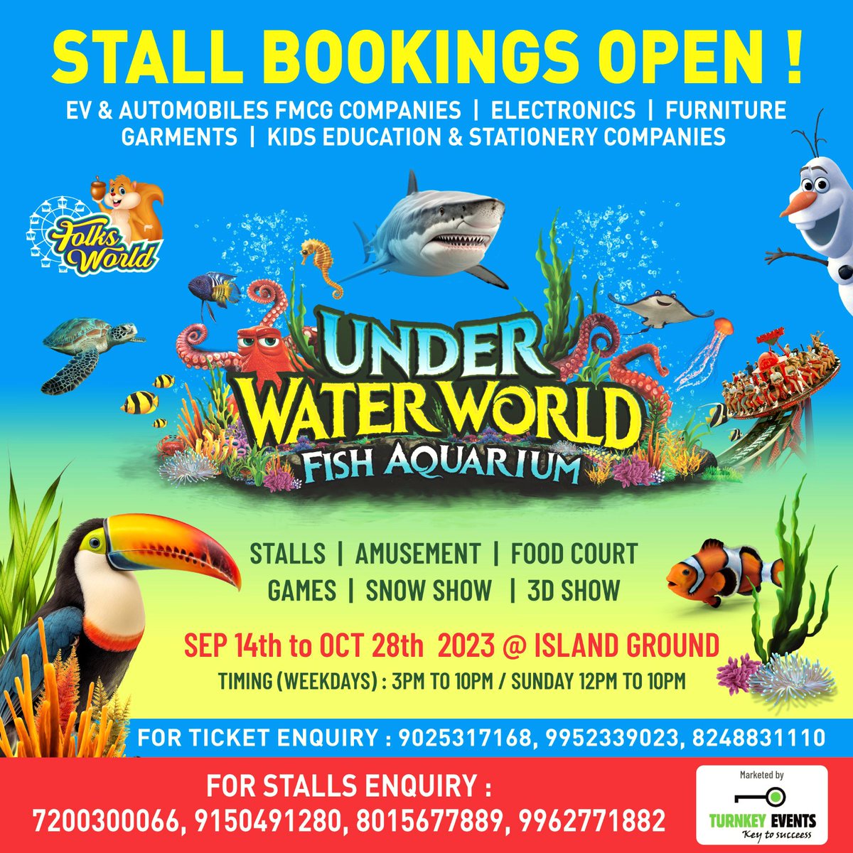 igtamil's tweet photo. Experience the Wonders of An Under Water Tunnel Aquarium at Chennai Island ground. #UnderWaterTunnelAquarium #TurnKeyEvents https://t.co/vCyWSL4MLc