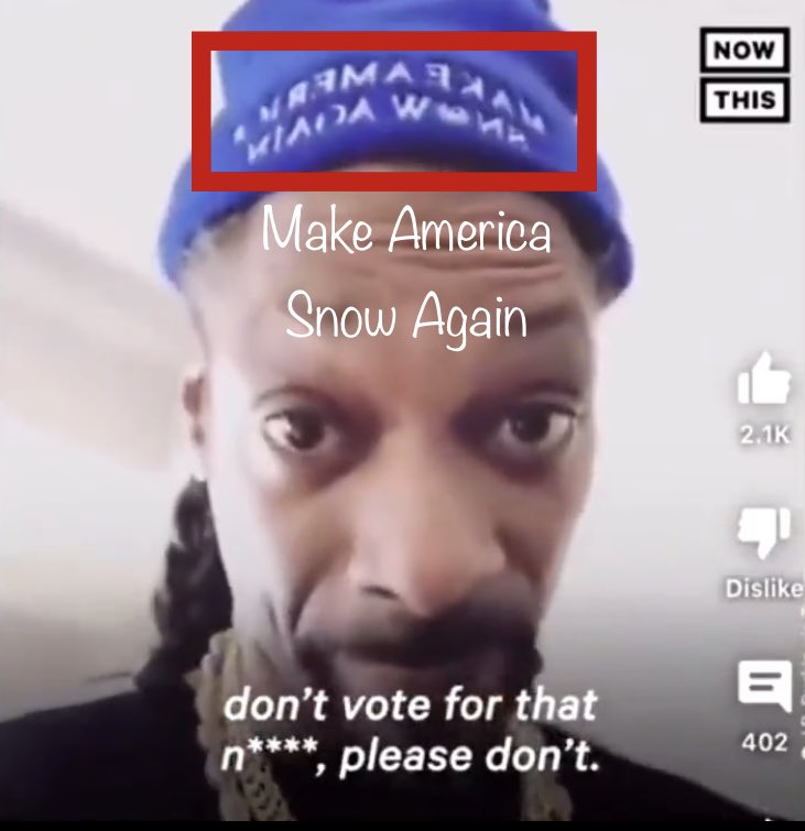 SeanAnon82's tweet image. Pray tell ⁦@SnoopDogg⁩ why are you wearing a hat that says #MakeAmericaSnowAgain?

Can’t imagine you’d wanna sell out to the globalist / #ClimateChangeCult 🤥