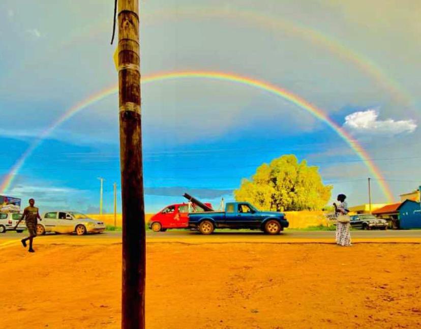 Rainbow 🌈 reflections around west Africa. The smiling coast.