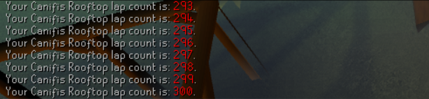 300 werewolf parkour course laps. #osrs