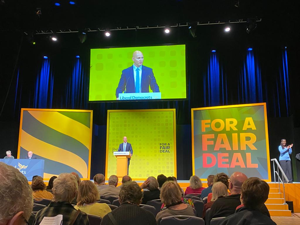 I’ve been speaking at #LDconf about the importance of helping people to be healthier and happier. I was proud to be able to share the example of the Feed Cheltenham Leisure Pass introduced by the Lib Dem-led council, food banks, the local NHS and Cheltenham Trust.