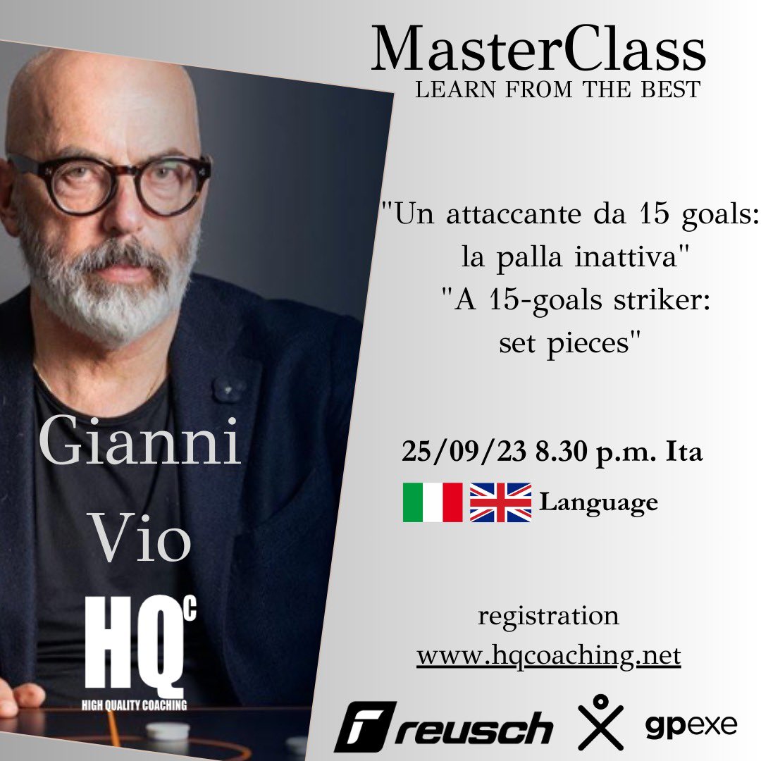 Gianni Vio Master Class ´´A 15-goals striker: Set Pieces’´

hqcoaching.net
