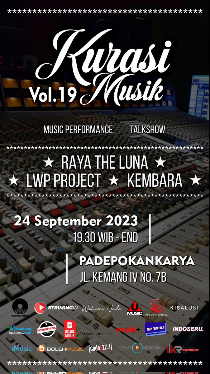 Ntar malam <a href="/strimingin/">#strimingin</a> #kurasimusik vol 19 dari #padepokankarya
youtube.com/live/qT62l8MrI…