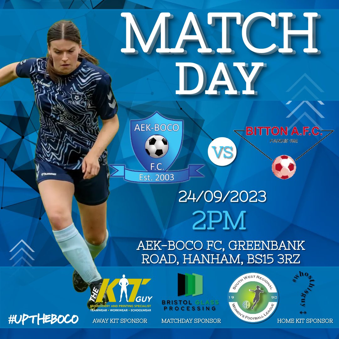 aekbocoladiesfc's tweet photo. MATCHDAYYYYY 🩵 

Both teams back in action today, First Team host @Bitton_Ladies at Greenbank in Derby Day, our reserves travel to Glos to take on @TuffleyRoversLF 🔵 

First team game only:

- £2 entry (U16s FREE) 

Come and show your support! 🩵 

#uptheboco https://t.co/OQANItEKR3