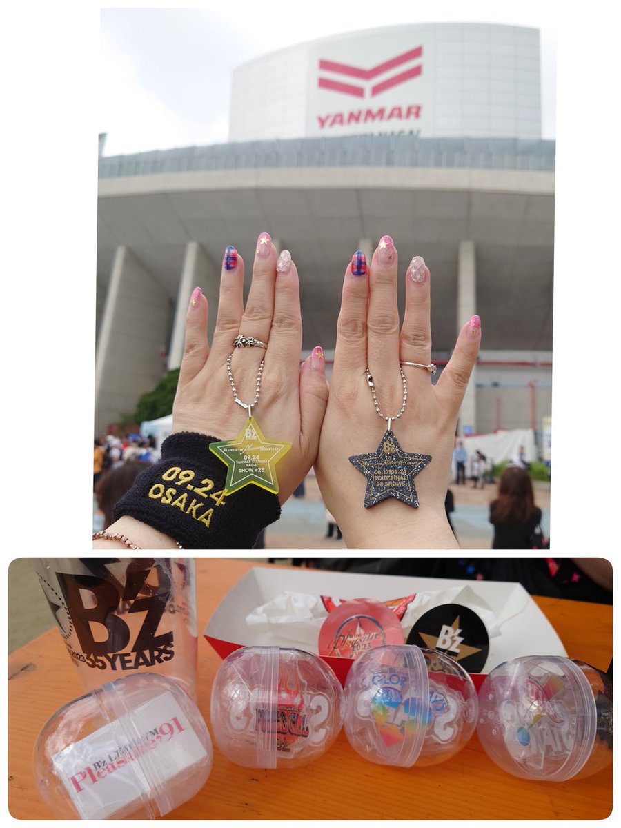 hry15kzy23's tweet photo. 時間があったので一通まわってファイナルを堪能🚚🍺🥙
グッズ🧣諦めていたけどワンチャン並んでみたら欲しかったもの買えました!プレートはノリで😂
さて、入場!
ホントのLAST楽しみます🙌
#Bz
#Bz35th
#Pleasure2023
#STARSCafe
#Goods
#ヤンマースタジアム長居 https://t.co/k9nTx2Djj8