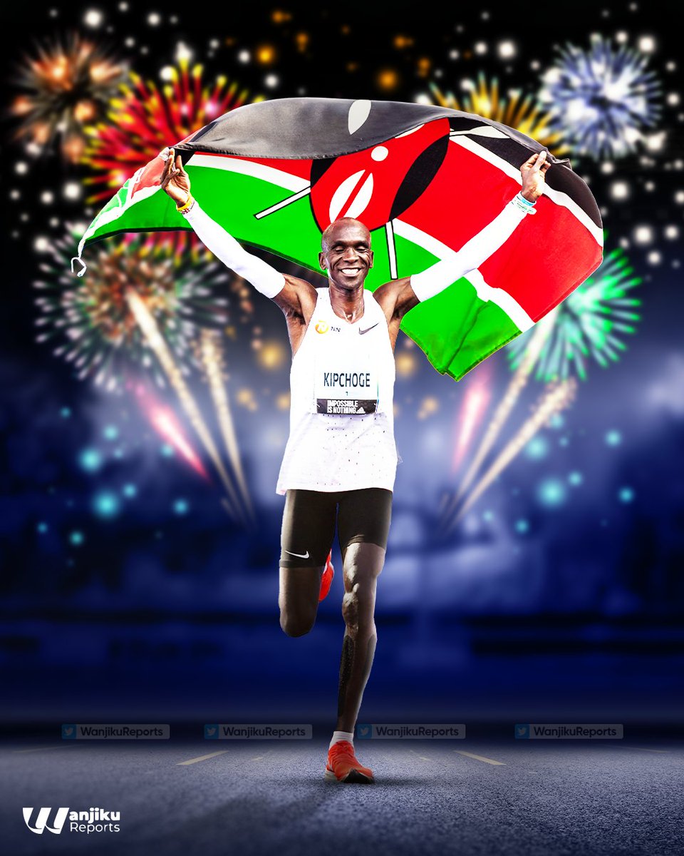 WanjikuReports's tweet photo. The Greatest Of All Time, Eliud Kipchoge, wins the #BerlinMarathon for the 5th time. 🐐 https://t.co/PK6cv9rhkw