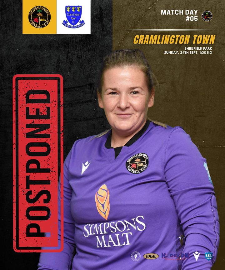❌ | GAME OFF

BRWFC are disappointed to announce that today's home fixture vs Cramlington Town Ladies has been postponed as our visitors are unable to field a team.

We are due back at Shielfield next Sunday as we host Newcastle University - let’s hope that one goes ahead!!