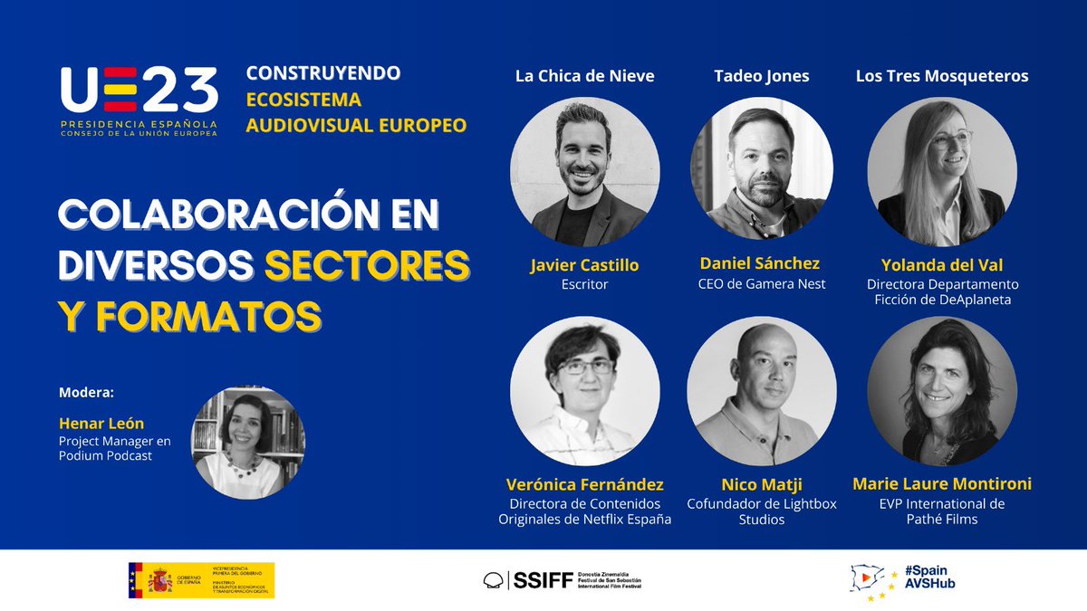 SEtelecoGob's tweet photo. ¡Abrimos 2️⃣ debate! 

La colaboración entre sectores y formatos es cada vez más habitual y exitosa, prolongando la vida de las producciones audiovisuales. Aquí analizaremos algunos ejemplos junto a creadores🔝

¡Dentro🧵! (hilo)
🔗 https://t.co/yze5xY0gBx

#71SSIF #SpainAVSHub https://t.co/3onTii4FYH