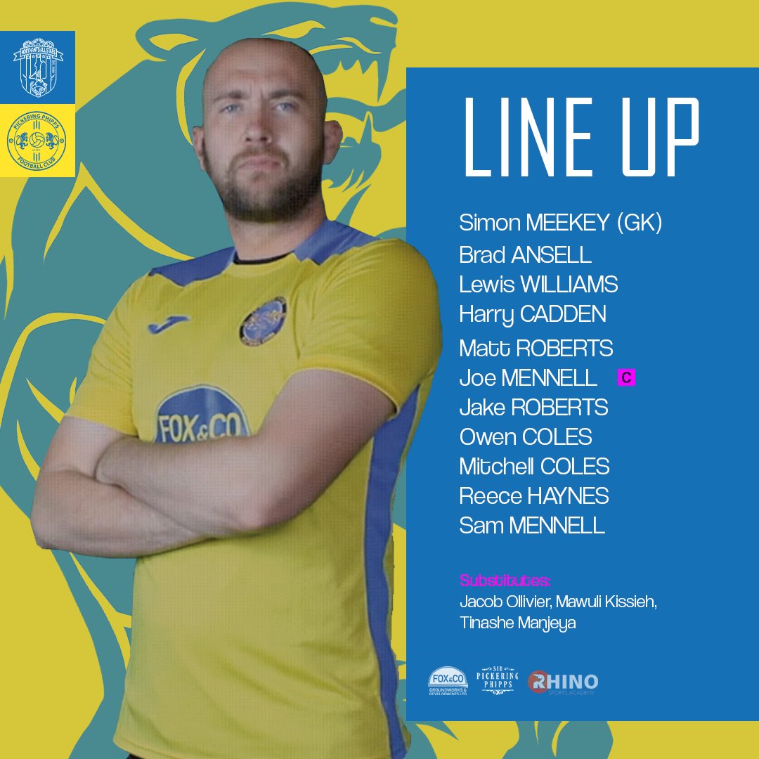 Here’s how the Phipps line up against Northants Allstars. 🔵🟡

Sam Mennell starts up top
Brad Ansell comes in to replace the injured Charlie

#sundayleague #football #upthephipps #footballmatch
