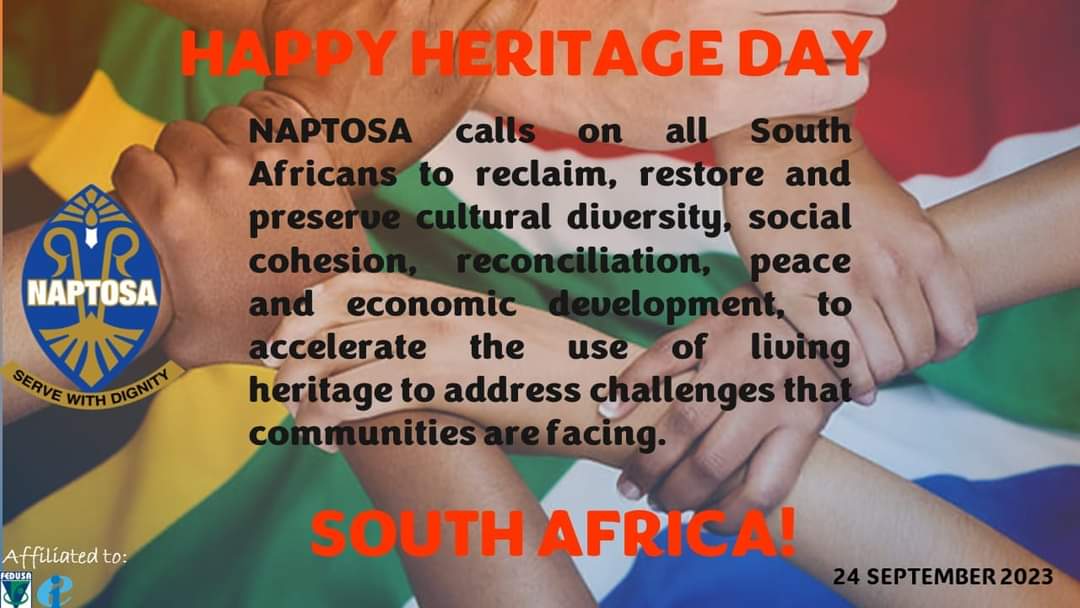NAPTOSA_TEACH's tweet image. Happy Heritage South Africa #United #heritage  #HeritageDay2023 #proudlysouthafrican #proudlynaptosa @NaptosaG