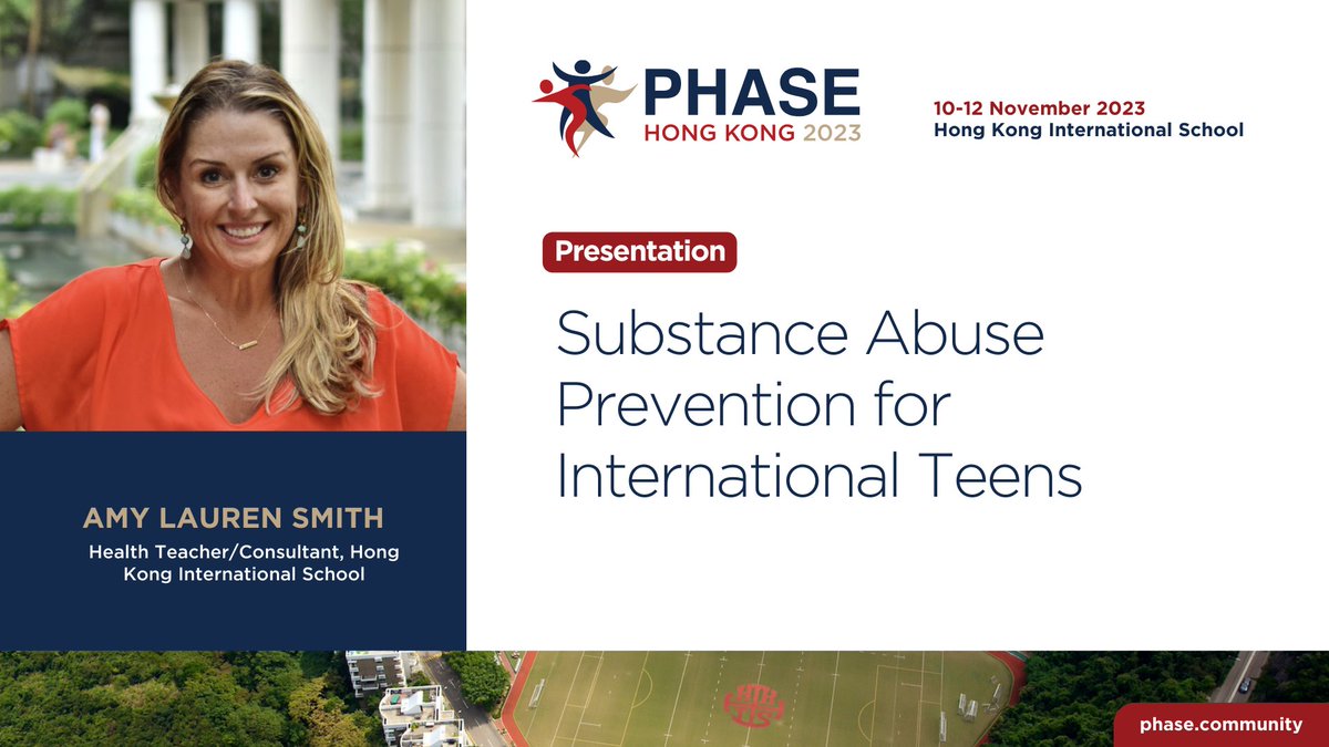 Hear from Amy Lauren Smith (@teaching_health) at #PHASE 'Substance Abuse Prevention for International Teens' zurl.co/edMP