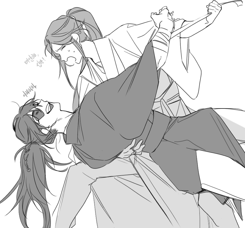 대련하는 화련을 그리고싶었는데 시간이 없어서
어쨋든 사련이 순간 몰입해버리면 화성은 거뜬히 넘어뜨릴 듯