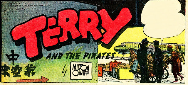 Cabezote de la tira o comic strip Terry and the pirates