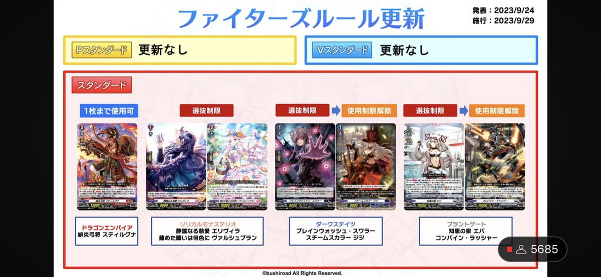 ファイターズルールのカード規制はほぼ想定通りじゃね？