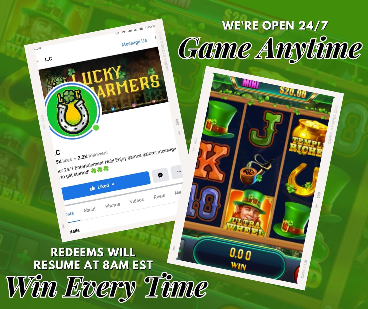 Snapsh0tSn1per's tweet image. Play and win with Lucky Charmers 🍀 𝐖𝐞 𝐚𝐫𝐞 𝐚𝐥𝐰𝐚𝐲𝐬 𝐡𝐞𝐫𝐞 𝐫𝐞𝐚𝐝𝐲, 𝟐𝟒/𝟕 💪

Redeems will resume at 8AM EST 💰

#alwaysopen #onlinegaming #letsgetlucky