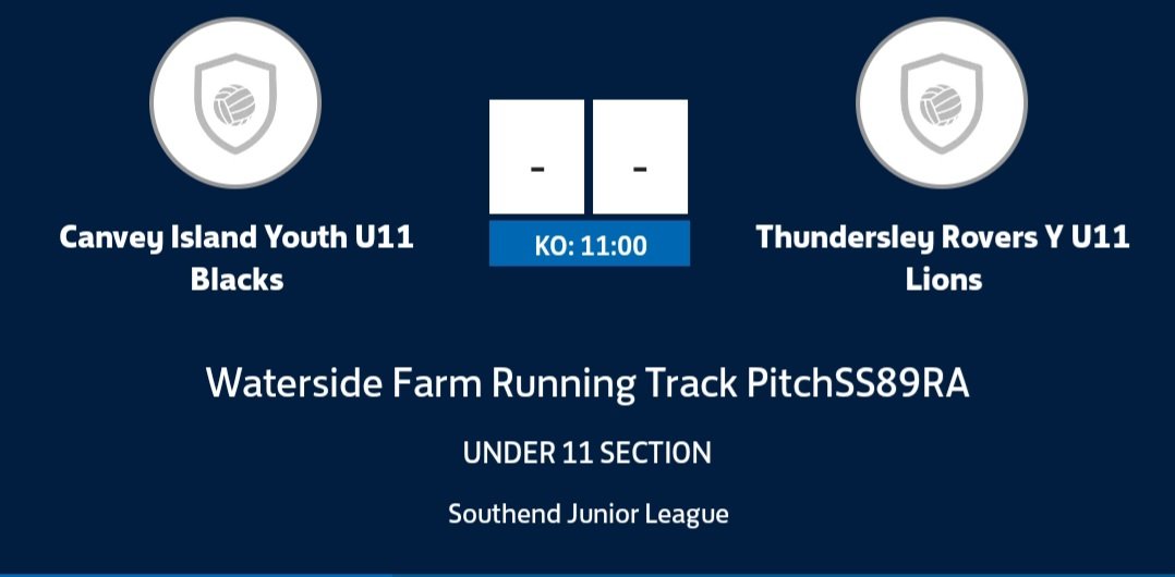 Matchday 2: It's always a great game against Thundersley. Target today, put into practice what we've been working on in training and have loads of fun as always.