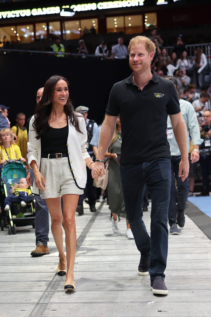 Meghan Markle, the Duchess of Sussex, stuck to her post-palace, stealth luxury aesthetic for the Invictus Games in Düsseldorf, wearing perfectly tailored pieces. See all her looks here: vogue.cm/UurpUw5