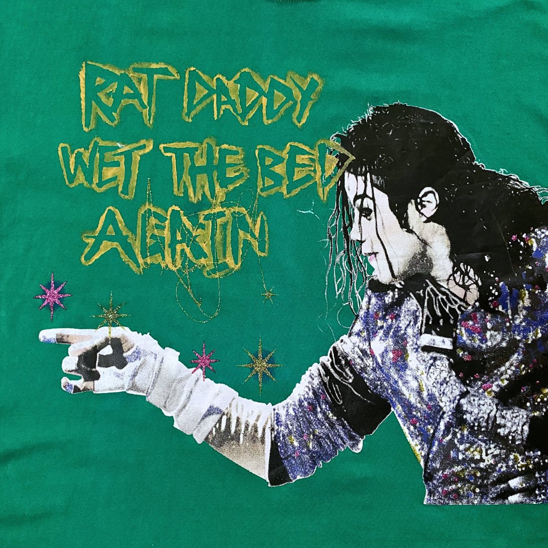 Rat___Daddy's tweet image. FOR ALL THE DADS

RAT DADDY WET THE BED AGAIN
a cropped sleeveless 2XL

THANK YOU RAT DADDY
billy kidman jorts 
they really hug the culo!
size: 30

+ some other new shirts 

available here: 
ratdaddysstore.etsy.com