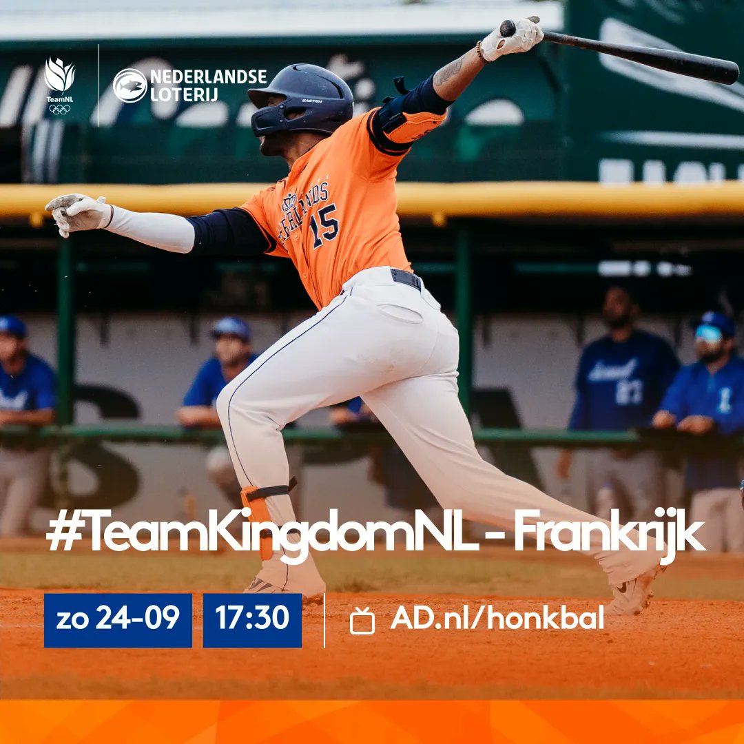 HonkbalSoftbal's tweet photo. Het is GAME DAY! Het EK begint vandaag voor #TeamKingdomNL met de wedstrijd tegen Frankrijk. Zit jij klaar voor de livestream vanmiddag om 17.30 uur? De wedstrijden van #TeamNL zijn exclusief te zien via https://t.co/zjJpdmdp5R! https://t.co/WhZqePWkVN