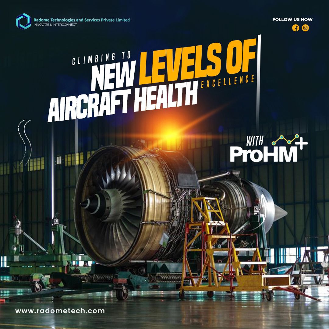 radometech's tweet photo. "Introducing PRO HM+: Taking Aircraft Health Monitoring to New Heights! 🛫✨ Experience the future of aviation safety and efficiency with Radome Tech. Elevate your fleet management and soar with confidence. 

#RadomeTech #AircraftHealthMonitoring #AviationInnovation #PROHM+ https://t.co/3h0E226oE8