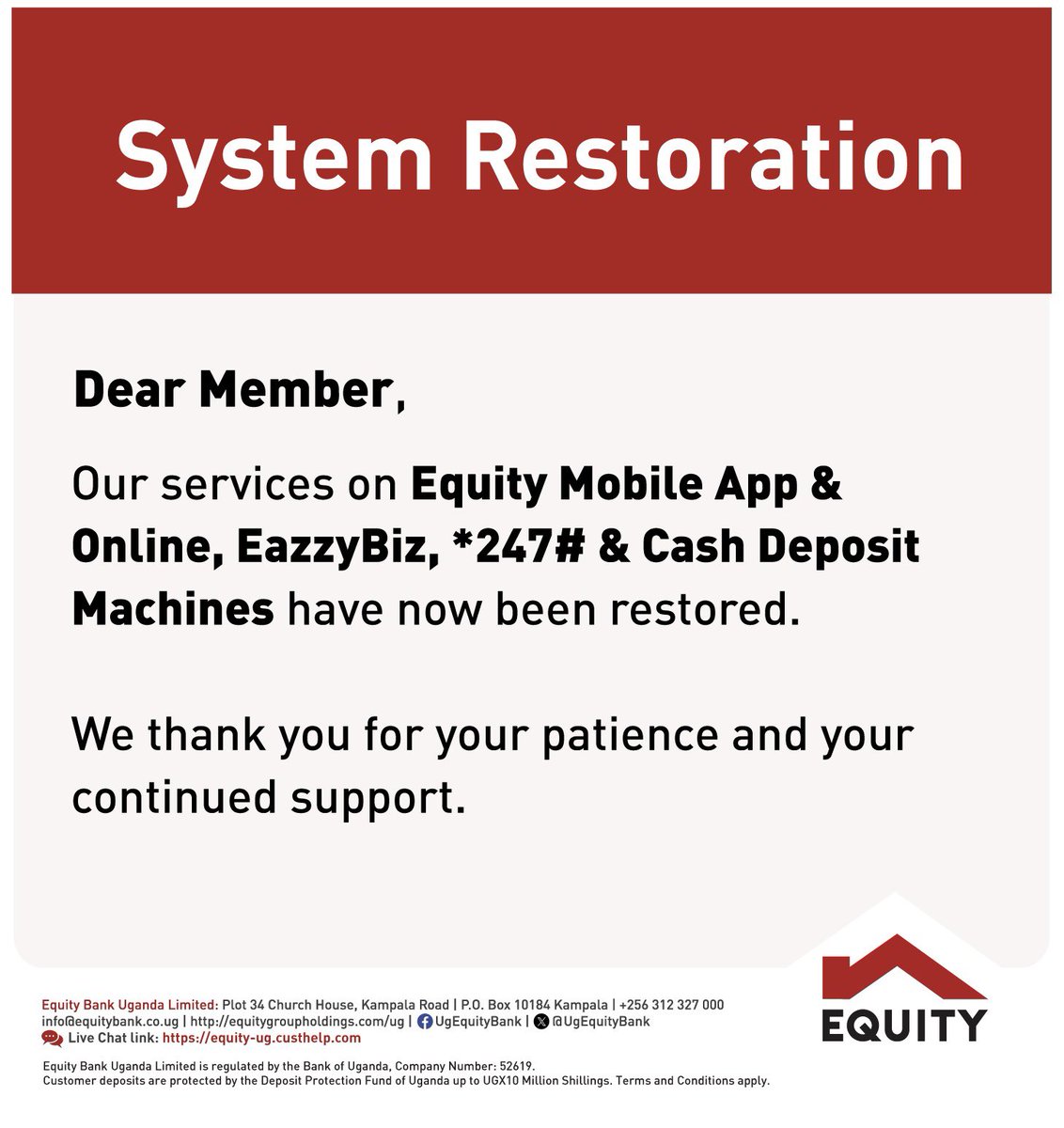 Equity Bank Uganda tweet media