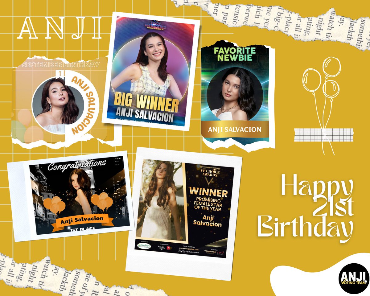 anji_votingteam's tweet photo. SHE'S LIT AT 21!

Best wishes on your birthday @anjisalvacion; our big winner, our favorite newbie, our promising female star, and our lovely sunshine! You deserve every great thing that comes your way. 

Cheers to what's next!

ANJI TWIRLING INTO 21
TIMES SQUARE SPOTLIGHT ANJI https://t.co/shzM5ubcNY