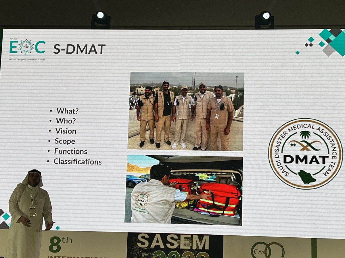 doctorloay's tweet image. Dr @JameelEM the president of @SaudiEmergency talking about Saudi #DMAT at @sasem2023 #SASEM2023