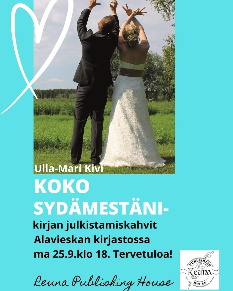 Nähdäänkö me huomenna? Tervetuloa iltakahveille😊 #kirjajulkkarit #alavieskankirjasto <a href="/ReunaPublishing/">ReunaPublishing</a>