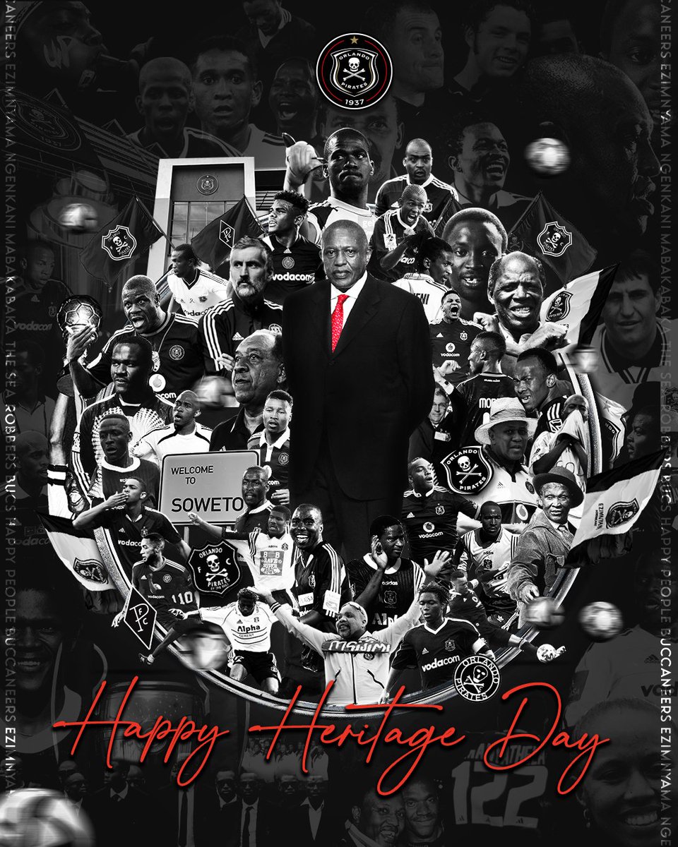 orlandopirates's tweet image. ☠️ Happy #HeritageDay2023 #Buccaneers! 🇿🇦

⚫️⚪️🔴⭐️
#OrlandoPirates
#OnceAlways