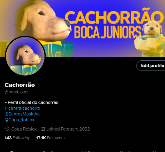 megazxxz's tweet photo. 12 mil seguidores 🐶
Amo todos vocês, vamos em busca de mais🫡 https://t.co/l9MbCPirQf