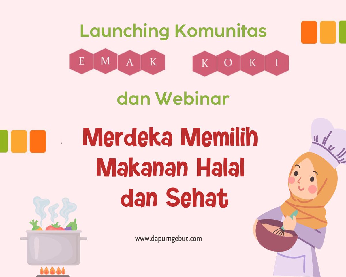 Launching Komunitas Emak Koki dan Webinar Merdeka Memilih Makanan Halal dan Sehat
dapurngebut.com/2023/09/launch…
#newblogpost #blogdapurngebut #emakkoki