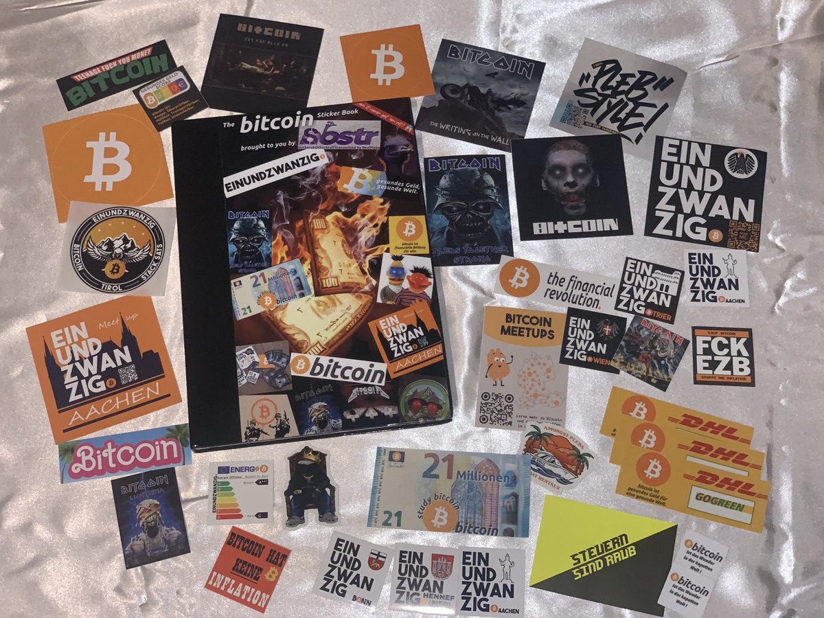 WildCat1174's tweet image. 🥳🥳🥳 da ist es🧡
Dieses #TheBitcoinStickerBook mit Sticker habe ich gewonnen 🏆 
Vielen lieben Dank dafür 😌🌻