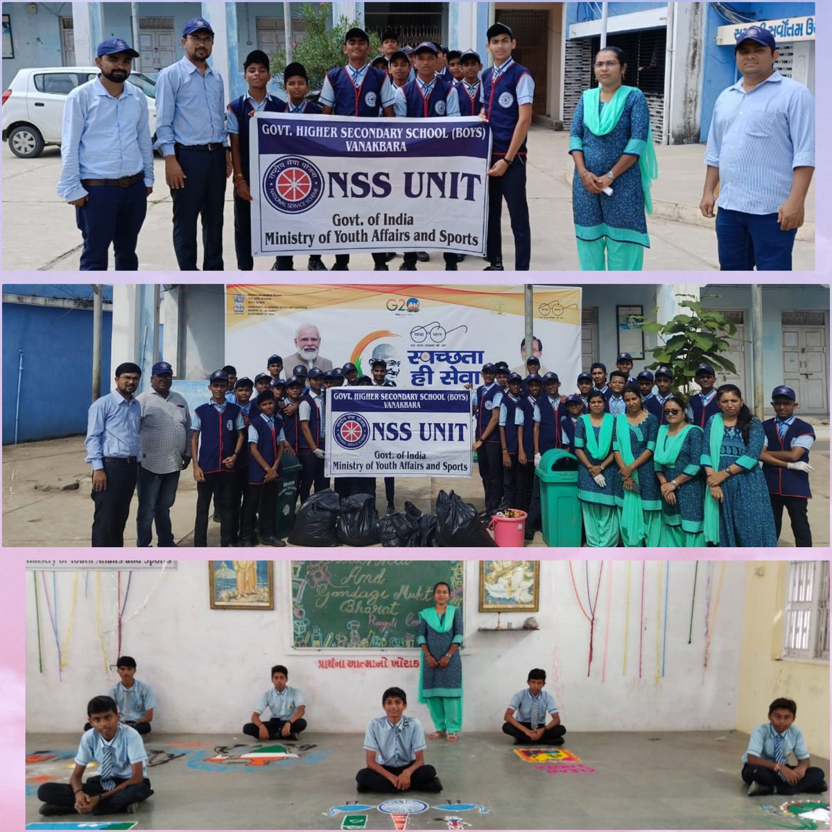 nssghssbvanakba's tweet image. Nss unit GHSS (B) Vanakbara -Diu today organised by nss Activities like cleanliness Awareness campaign, essay writing, rangoli, parents meeting, drawing,chorus song,and rally under #NSS day celebration.
#happynssday
#nssunit