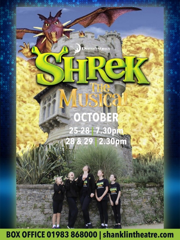 🏰 In the tallest tower, of a dragon-guarded castle, surrounded by hot boiling lava, you'll find a princess named Fiona... 👑 🎟 Performances from 25th-29th October. Tickets are available now shanklintheatre.com or 01983 868000 #Shrek #schoolholiday #theatre #isleofwight