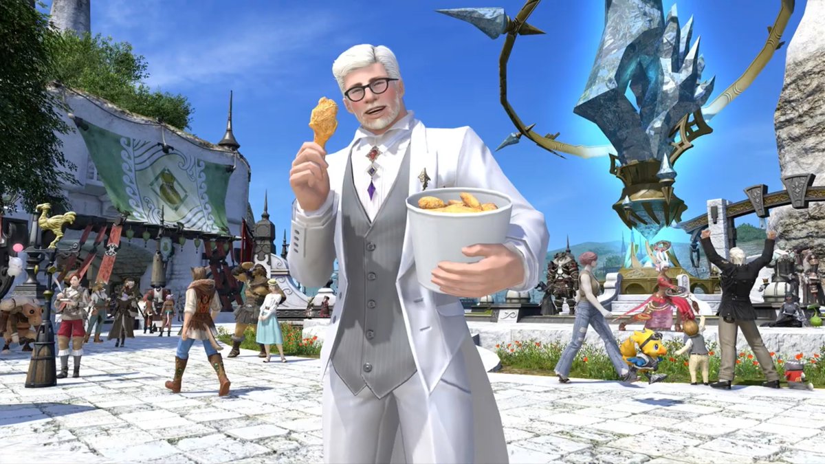 ☆オードリーAudrey☆ (@aitaikimochi) on Twitter photo 2023-09-24 07:23:20 COLONEL SANDERS CANONICALLY IN FFXIV (and a Black Mage) LMAOOOOOO. That's the emote too 😂 #FFXIVPLL79 COLONEL SANDERS CANONICALLY IN FFXIV (and a Black Mage) LMAOOOOOO. That's the emote too 😂 #FFXIVPLL79