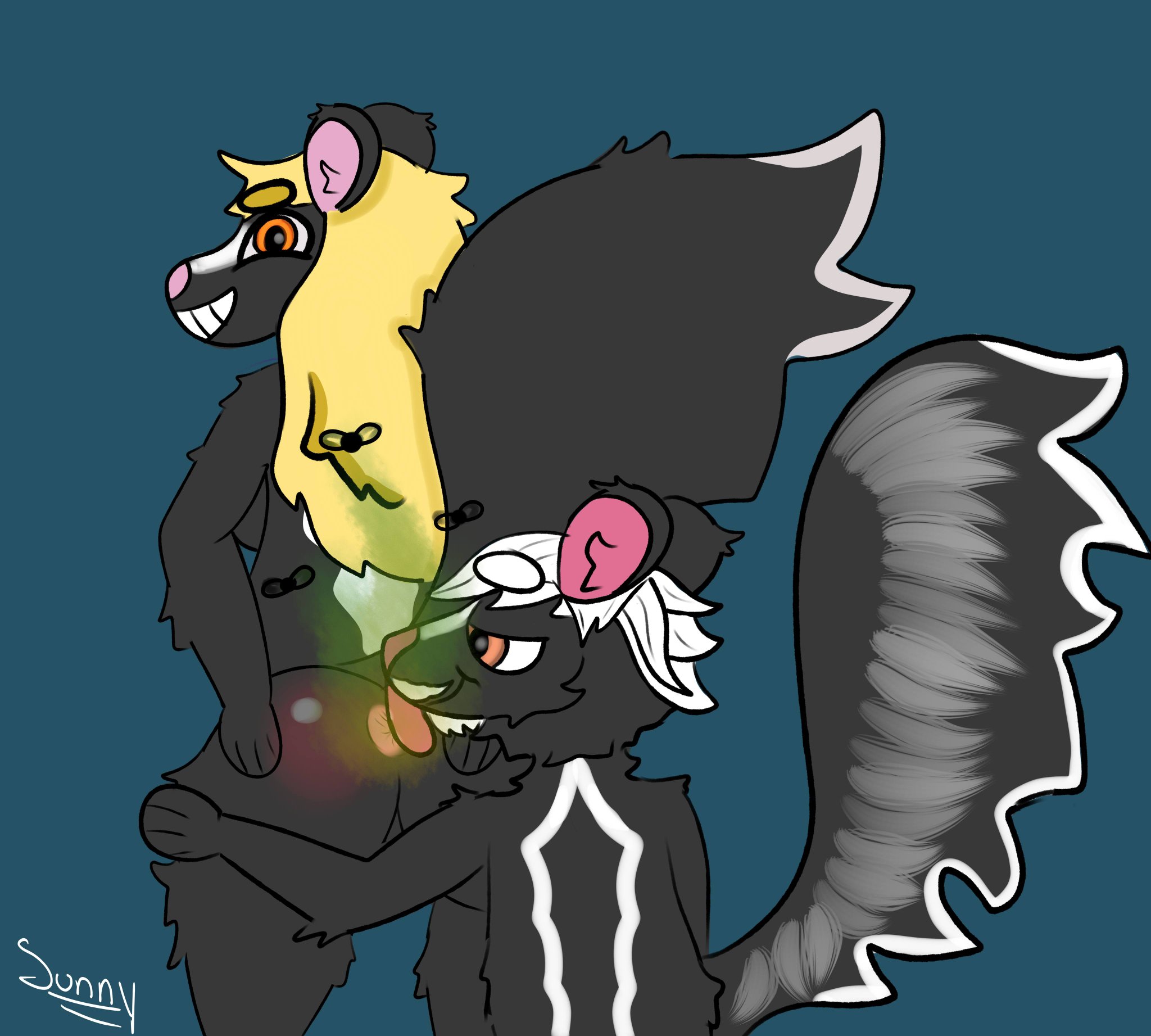 Skunks don't think they stink hehe, commission made for Anonymous!!! Loved working with your OCS #furry #furryart #nsfw #skunk #scat https://t.co/aymHE7ph8E