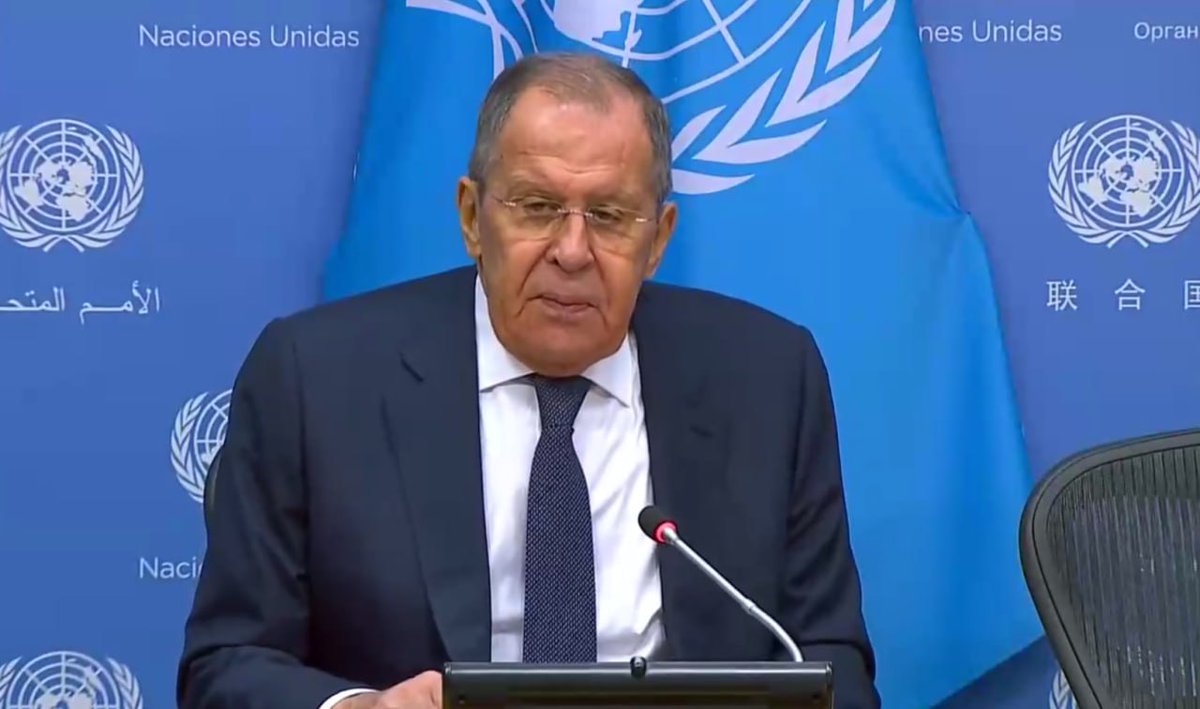 visegrad24's tweet photo. Russia's Foreign Minister Sergei Lavrov says Russia doesn't accept Zelensky's peace formula.

He says that the West is sending out signals that the war should be resolved on the battlefield.

"So let's decide it on the battlefield," - he says

Russia clearly doesn't want peace https://t.co/tb1Z6OMAB7