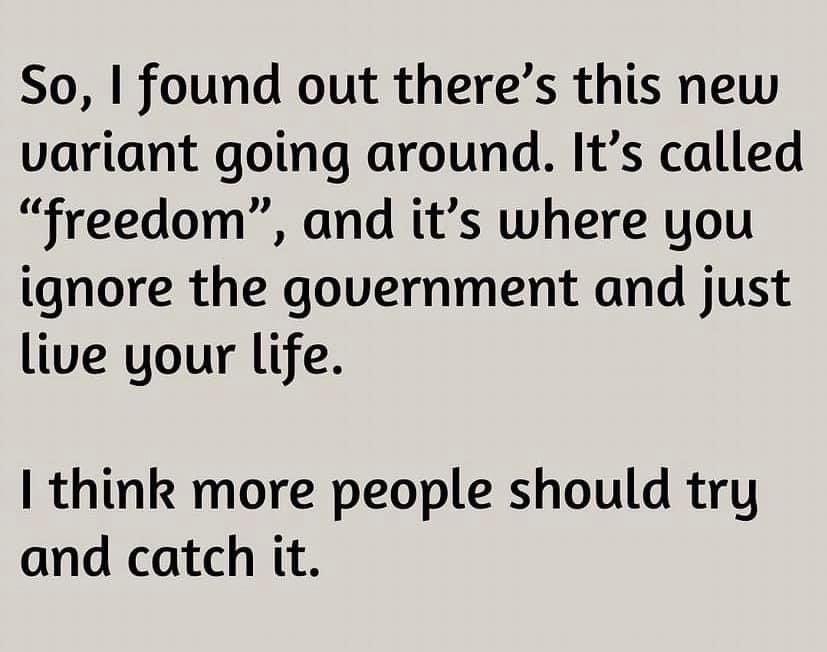 Let’s all spread this 💫

Happy Sunday folks ✌🏾

#SarcasticLiberty #Freedom