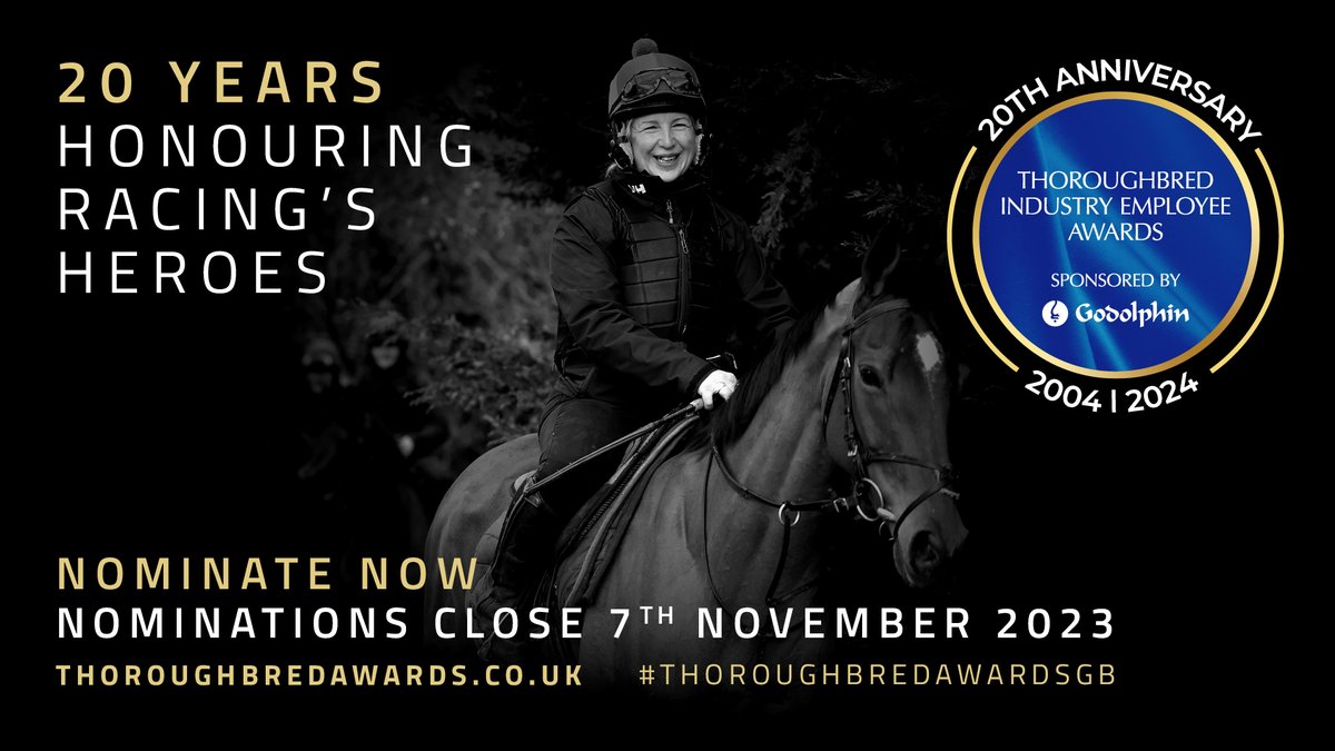 Racing_Groom's tweet photo. Nominations are open for the #ThoroughbredIndustryEmployeeAwards 2024 spons by @Godolphin! 
It's time to help your friends &amp; teammates get the recognition they deserve for their hard work and dedication.  

💰£128,500 prize fund
🗳️Nominate now: https://t.co/hYsJ5kazpZ https://t.co/IgTUOohQ88