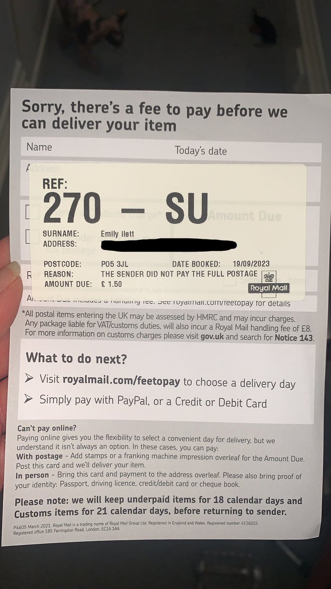 IlettEmily's tweet photo. @RoyalMailHelp @RoyalMail 
Can you please let me know why a first class stamp wasn’t enough for this letter? https://t.co/MzhGpQbK14