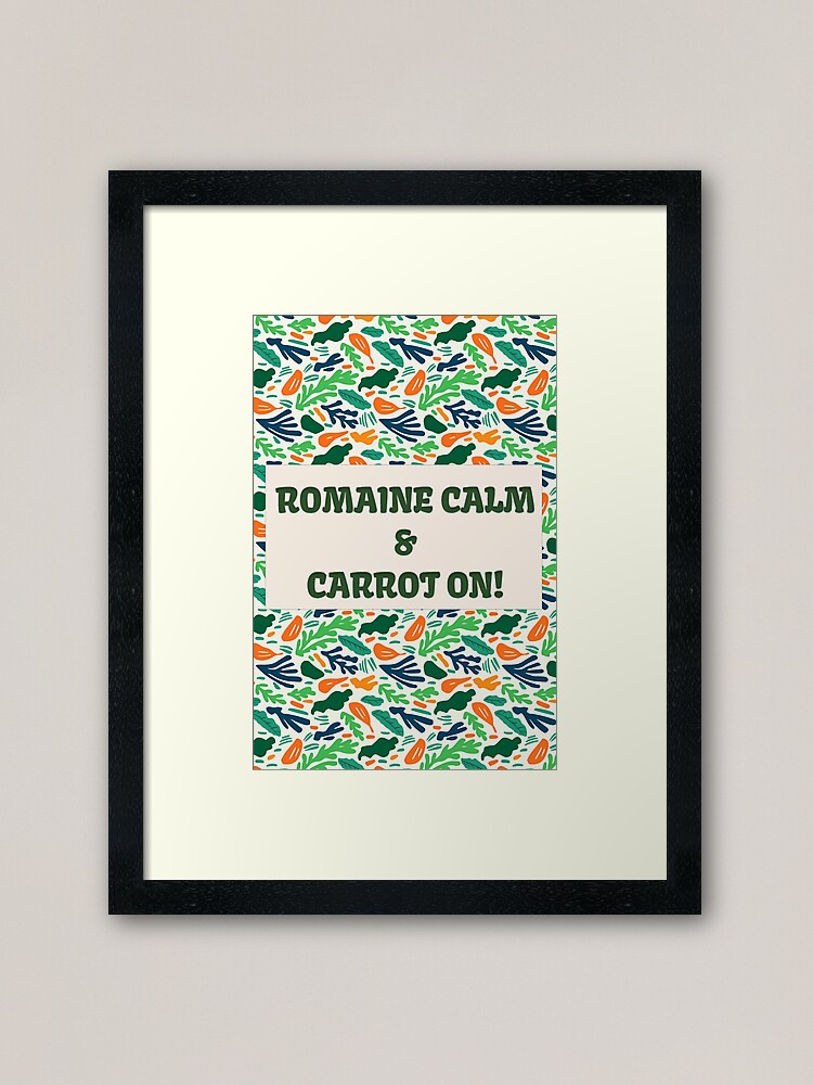 Got a kitchen whizz with a sense of humour? 🥕 'Romaine Calm and Carrot On!' is the gift they didn't know they needed! Get it while it's fresh: redbubble.com/people/FredaLi…
#FredaLillyPrints #FunnyKitchen #RomaineCalmCarrotOn