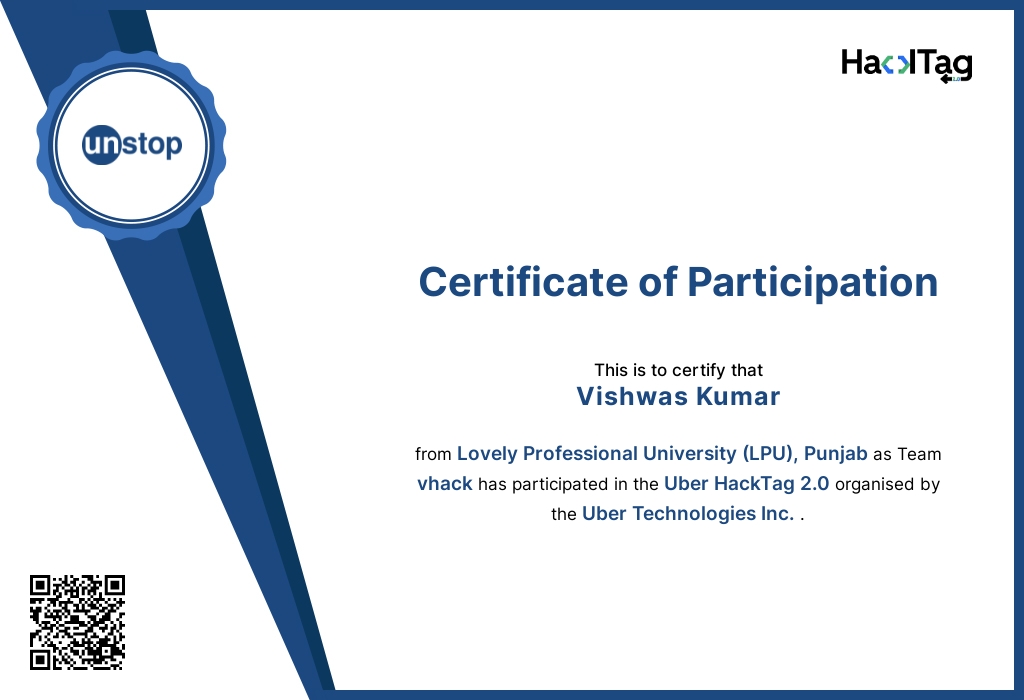vhacking_01's tweet image. I&apos;ve successfully obtained my #coding #uberhack 2.0 certificate! #achievementunlocked #excited #codinglife