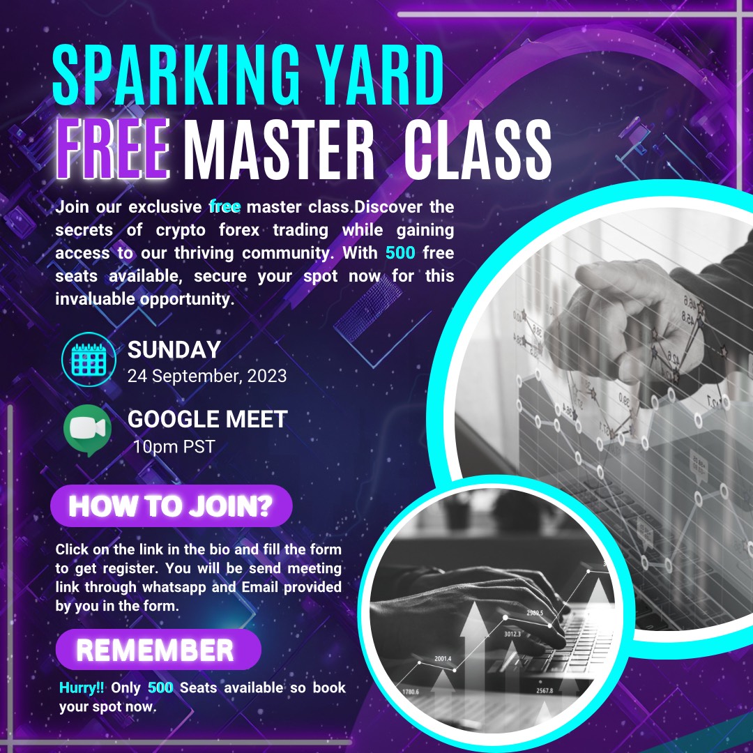 SparkingYard's tweet photo. WHAT ARE YOU WAITING FOR?⚡️ HAPPENING TODAY⚡️
Its completely FREE of cost so fill the form in our bio to book your seat in our MASTER CLASS TODAY⚡️ https://t.co/suVKq8Ds8y