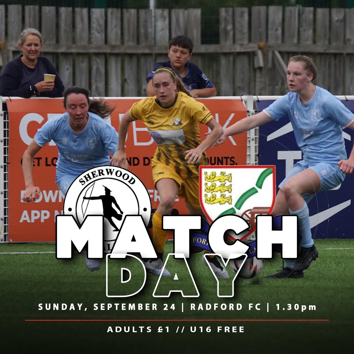 🏆 Our League Cup run starts now… 🆚 @sherwoodfcwomen ⏰ 13:30 🏟️ Oakfield Construction Arena, NG7 5EH 🎟️ Adults £1 // U16 FREE 🚗 A reminder that the Robin Hood Marathon is taking place today so please check your route to the ground in advance to avoid any delays.