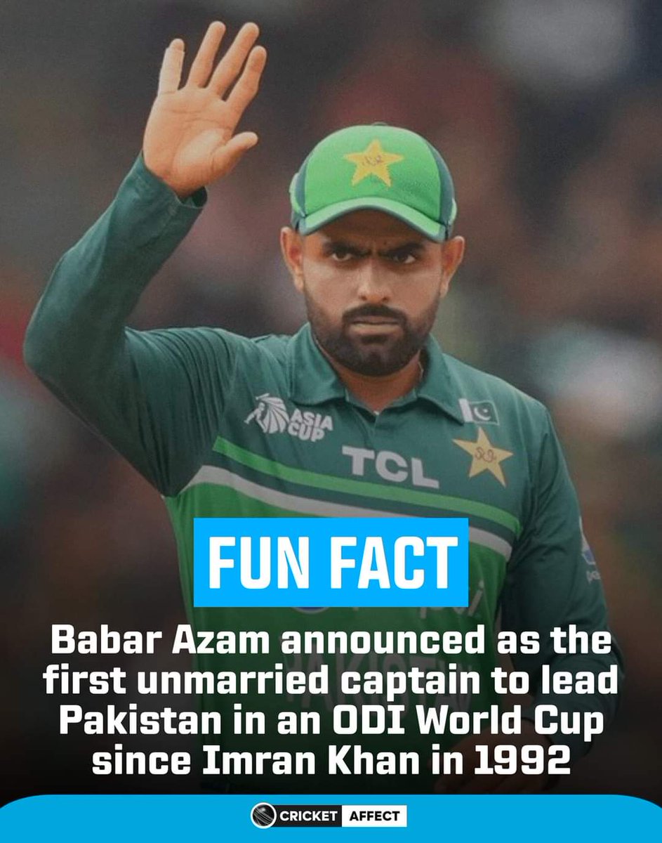 SayamShah13's tweet photo. #ICCWorldCup2023
#PCB
#BabarAzam𓃵
Prediction No 3 Babar Azam the unmarried captain 😜 https://t.co/AyUiT2TFD4