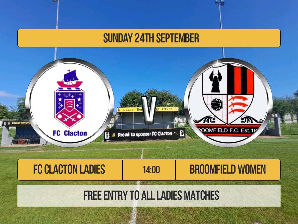 Our ladies are playing an <a href="/ecwfl/">Essex County Womens Football League</a> game at home today... 2pm!! 
We'd love to see you over there to support us this afternoon 💞⚽️👇
<a href="/FC_Clacton/">FC Clacton</a>  <a href="/broomfieldgirls/">Broomfield Women and Girls FC</a>  <a href="/UltiFootNet/">Ultimate Football Networks(UFN)</a> <a href="/WF_East/">Women's Football East</a> <a href="/womensfootball/">catherine masters</a> <a href="/briancjeeves/">Brian Jeeves 🏐🏉🏏🏑📰🎙️🏟</a>