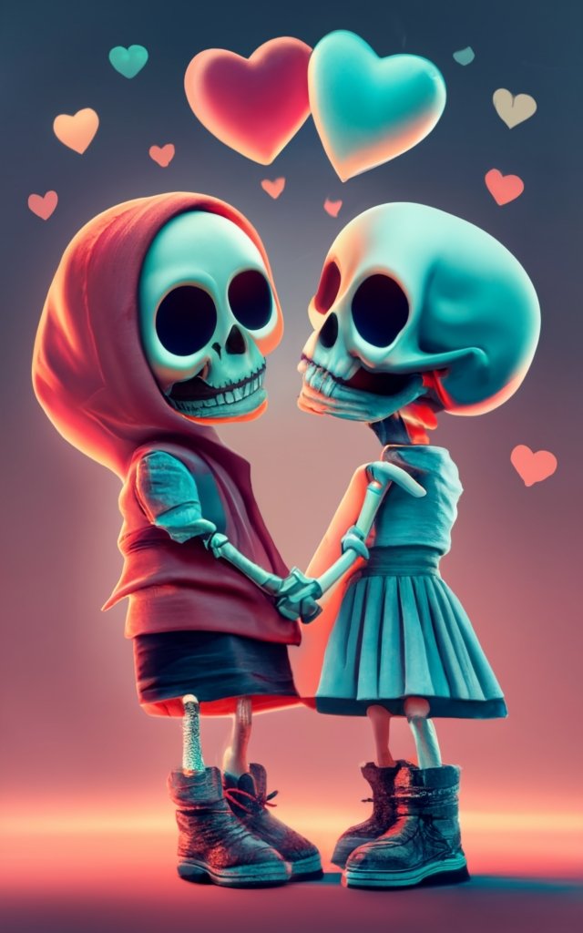lokeesa's tweet photo. 💀❤️ Love knows no boundaries, not even in the world of skeletons! These two skeletal sweethearts, have found love in the afterlife. Love truly has no bones about it! 💀❤️ #SkeletonLove #LoveIsBlind  #LoveStory #skeleton https://t.co/NdmurnbJM3