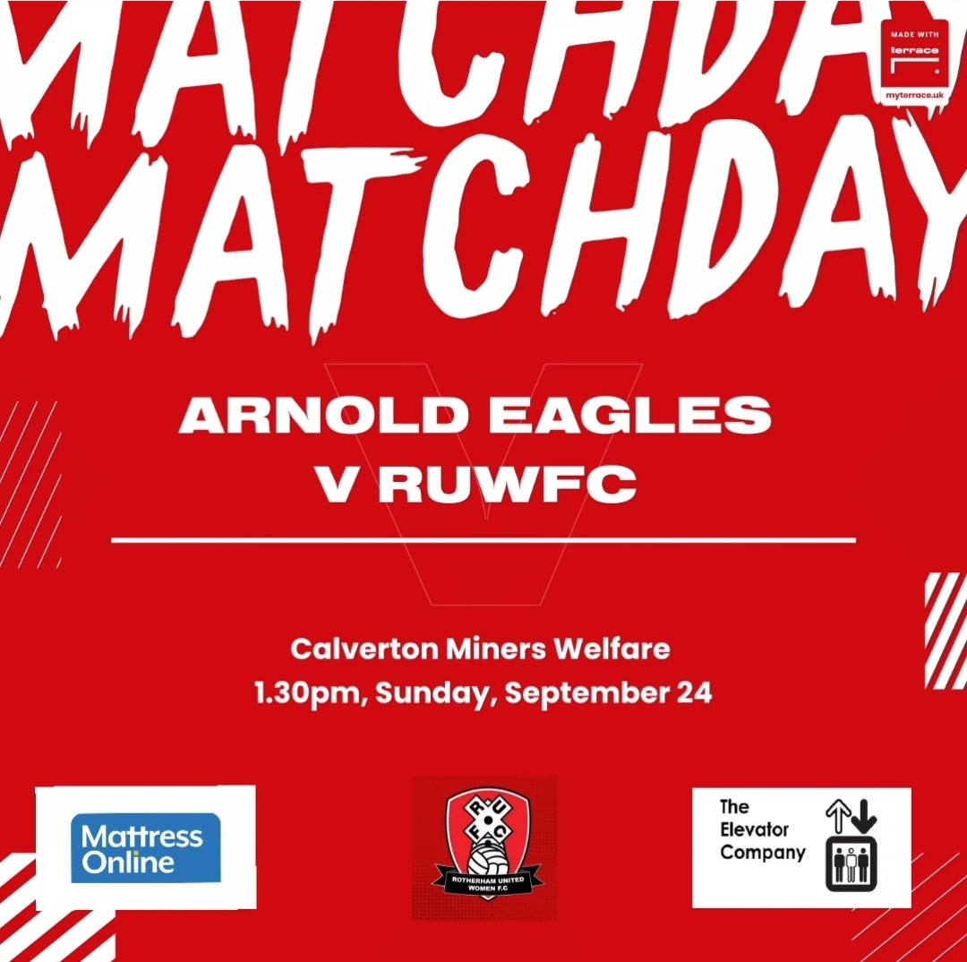 MATCHDAY | Away trip for new cup quest We travel to Arnold Eagles in the East Midlands Regional Women's Football League Cup. Follow live text commentary here from 1.30pm. #RUWFC #RUFC #Millers #ForeverTogetherForeverProud