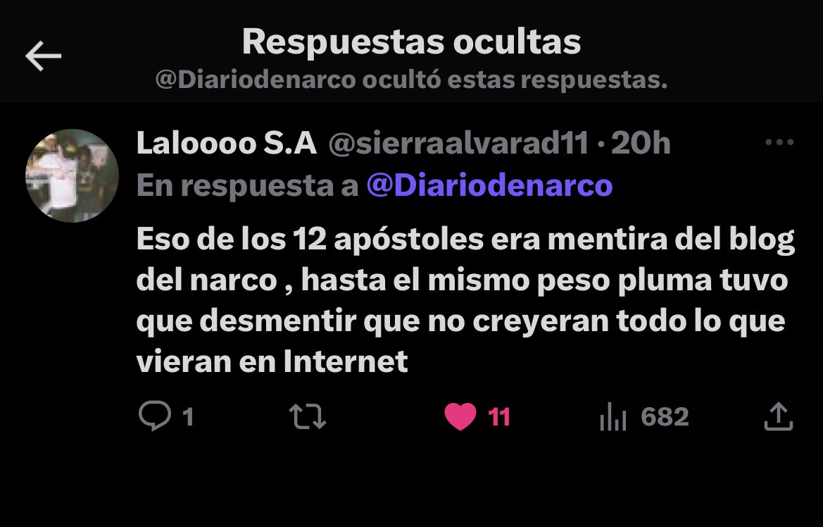 PesoPlumaData's tweet photo. @Diariodenarco Deja de dar noticias falsas y ocultar la verdad. https://t.co/W9WYurTvdr